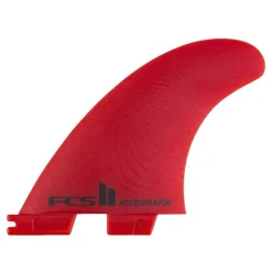 FCS II Accelerator Neo Glass Large Thruster Surfboard Fin Set
