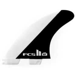 FCS II MF Black/White Large Thruster Surfboard Fin Set
