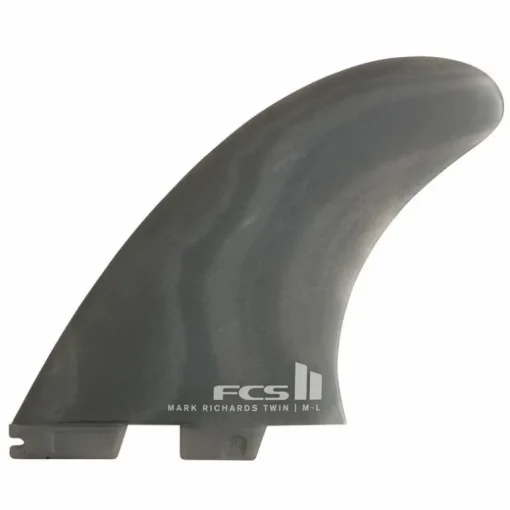 FCS MR Twin + Stabilizer Neo Glass Smoke Surfboard Fin Set