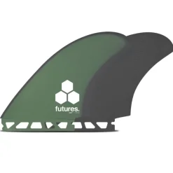 Futures FiberGlass BMT Green/Gray Twin Fin Set