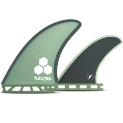 Futures Honeycomb FAMT Green/Gray Twin Fin Set